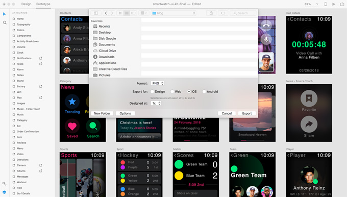 Možnosti exportu podkaldov pre developerov v Adobe XD | SMASH BLOG