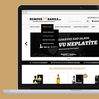 Web stránka Getshop | Rumová Banka