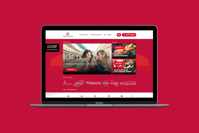 Tvorba web stránky | obchodné centrum Solivaria